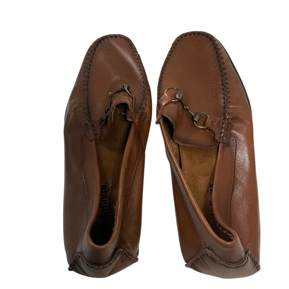 Studio Infinite cognac Dalton Leather loafer horse bit US size 12 made in Brazil